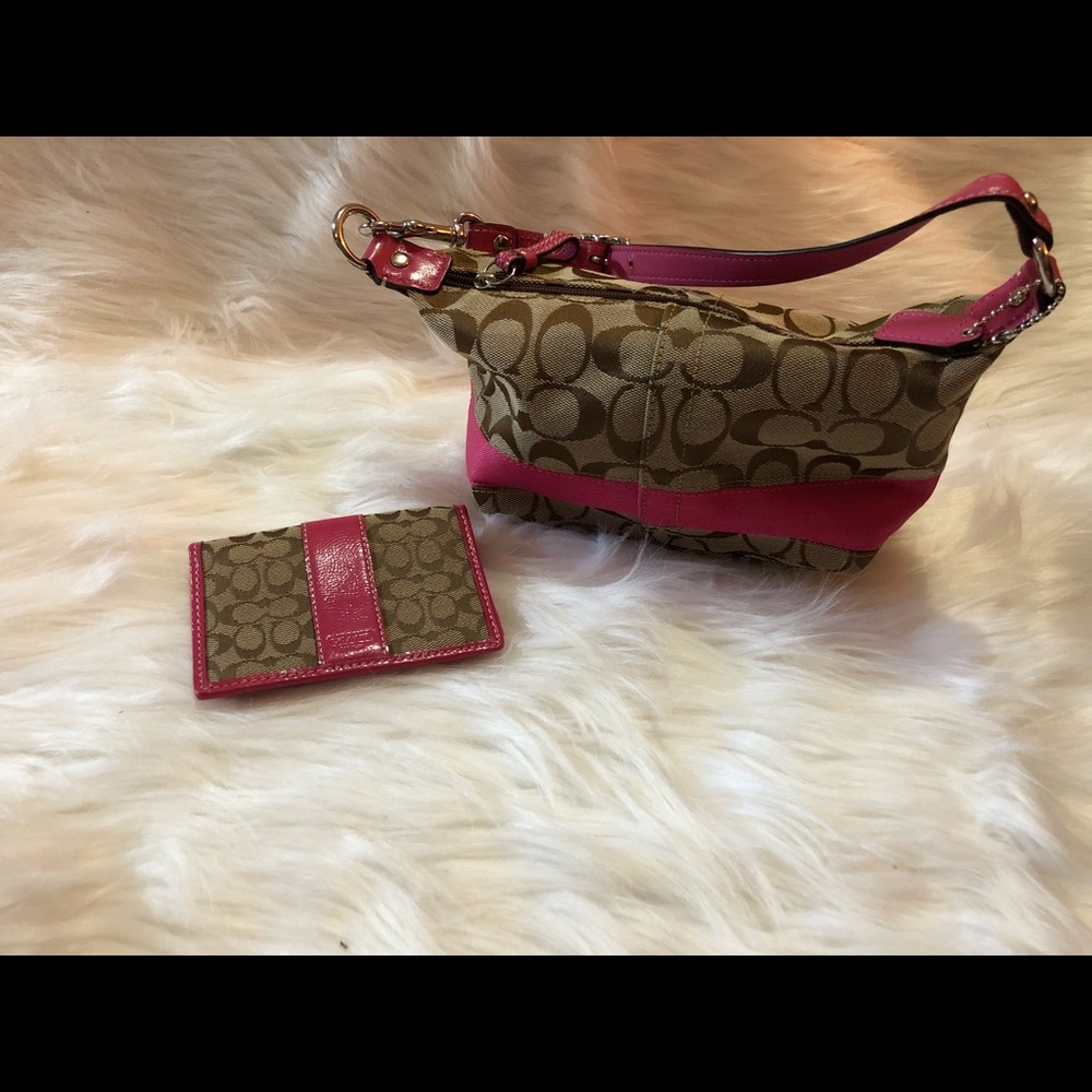 NWOT  Authentic Coach bag and card holder